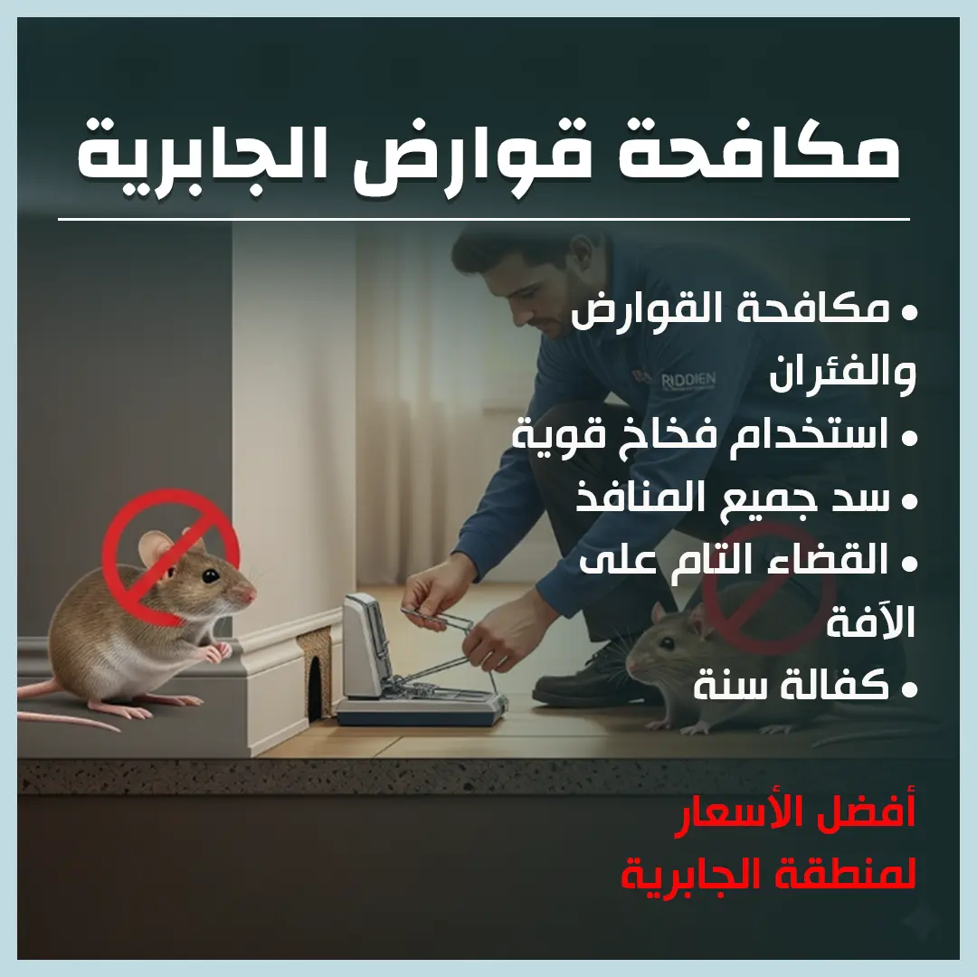 مكافحة قوارض الجابرية 66650407📞كفالة وحماية لمدة عام لمنزلك